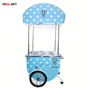 Chariot mobile de vente de glaces avec éclairage LED pour marché nocturne, restauration de rue et événements - Product Image 1