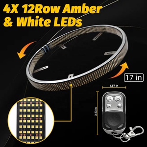 KingShowStar 15 17インチ12V 4キーリモートストロボ6列両面12列ホイールリムライトシーケンシャルスイッチバックホイールライト - Product Image 2