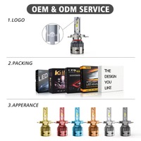 Nouvelles ampoules de phare LED en aluminium RCJ, 30W 6000K, remplacement universel pour phares automobiles H1 H3 H4 H7 H11 9005 9006 9007