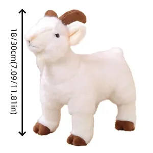 Simpatico Peluche di Pecora con Corna 18/30cm, Giocattolo Morbido in Cotone PP per Bambini e Adulti - Product Image 6