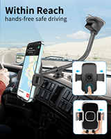 Support de téléphone universel pour tableau de bord APPS2CAR ABS, fixation par ventouse pour téléphone portable, iPhone, camion, véhicule, accessoires auto
