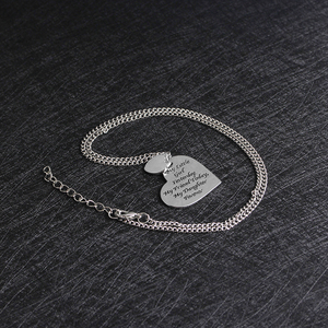 Collar ZRM Fashion con Forma de Corazón de Aleación de Zinc, Estilo Europeo-Americano, con la Frase '<span class=keywords><strong>Mi</strong></span> Pequeña Niña Ayer, <span class=keywords><strong>Mi</strong></span> Amiga Hoy, <span class=keywords><strong>Mi</strong></span> Hija Para Siempre' - Product Image 4