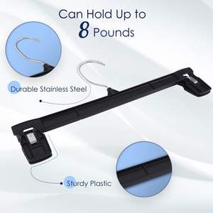 30 Pack Ruimtebesparende Heavy Duty Slanke Plastic Broekhangers 360 Roterende Chroom Draaibare Haakrokken En Korte Broekhangers - Product Image 4