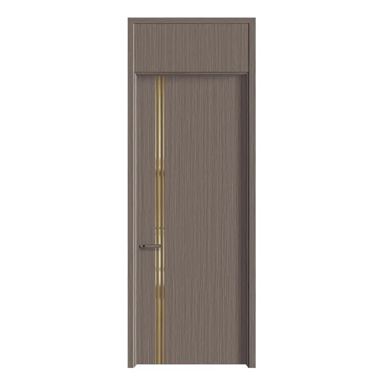 Puertas internas de diseño de puerta principal única de madera para puerta de madera comercial resistente a la humedad sin pintura para hotel