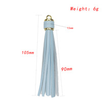 Vente en gros 10cm PU cuir gland métal argent plaqué or bague gland PU porte-clés glands pour sac à main fabrication de bijoux