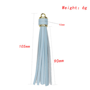Vente en gros 10cm PU cuir gland métal argent plaqué or bague gland PU porte-clés glands pour sac à main fabrication de bijoux - Product Image 4
