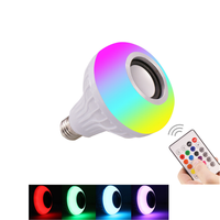JK103 RGB lecteur de musique intelligent avec télécommande, ampoule sans fil, haut-parleur de musique, lampe LED 12W, ampoule bluetooth