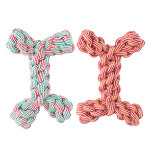 Cuerda de algodón de felpa duradera, juguete masticable <span class=keywords><strong>para</strong></span> perros, entrenamiento interactivo, <span class=keywords><strong>mordedor</strong></span> <span class=keywords><strong>para</strong></span> cachorros, diseño de hueso, juguete interactivo <span class=keywords><strong>para</strong></span> Navidad - Product Image 1