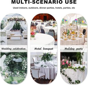 <span class=keywords><strong>Tovaglia</strong></span> rotonda da 132 pollici tonda resistente alle macchie e <span class=keywords><strong>tovaglia</strong></span> in poliestere antirughe, tessuto di copertura della tavola per banchetto di nozze - Product Image 6