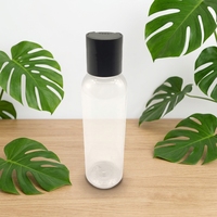 Bouteille de voyage transparente en PET avec bouchon à clapet, conteneur en plastique portable et rechargeable pour bain de bouche, désinfectant pour les mains, emballage de liquides cosmétiques