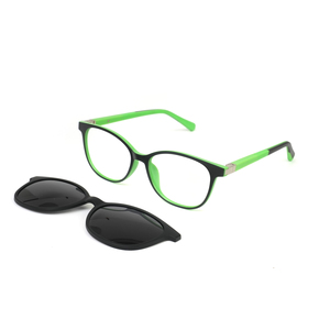 Unbreakable TR90 Round <strong>Optical</strong> <strong>Frames</strong> With Clip on for Kids Hypoallergenic, Lightweight, 180&deg; Extendable Adjustable Temples - Product Image 2
