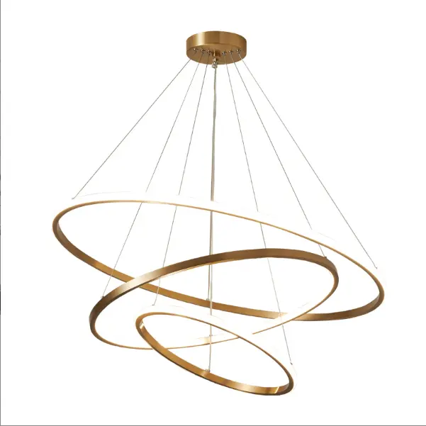 Contemporary Hanging Ceiling Ring Luxury Acrylic Nordic Round Modern Lamp Chandelier Led Circle Pendant Light