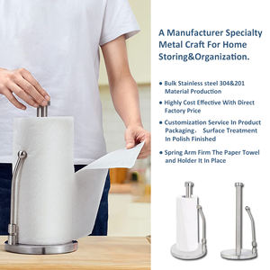 Portarotolo da cucina di fabbrica portarotolo in acciaio inossidabile portarotolo di <span class=keywords><strong>carta</strong></span> <span class=keywords><strong>igienica</strong></span> da cucina con supporto per palo in metallo a molla - Product Image 4
