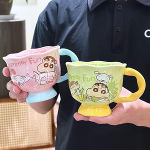 แก้วเซรามิคลายการ์ตูนเครยอนชินจัง พร้อมหูจับ สำหรับคู่รัก ดื่มกาแฟ ชา ของขวัญฤดูใบไม้ผลิ 2025 - Product Image 4