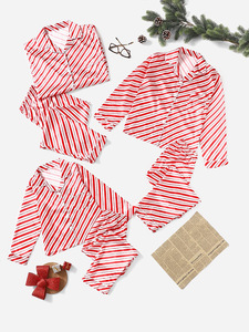 Ensemble Pyjamas de Noël Famille <span class=keywords><strong>Haut</strong></span> à <span class=keywords><strong>Manches</strong></span> <span class=keywords><strong>Longues</strong></span> et Pantalon Long Confort Imprimé Vêtements de Détente Pyjamas de Noël Assortis - Product Image 4