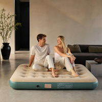 Matelas Gonflable Automatique Étanche pour Usage Domestique avec Pompe USB Amovible Rechargeable, Taille Double, Housse Pliable en PVC