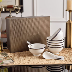 Assiettes plates en céramique nordique en porcelaine bols design de luxe durables stockés mariages restaurants - Product Image 1