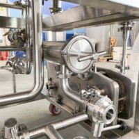 Brasserie intelligente 150L avec cuve de mouture et d'écumage, chaudière, cuve à tourbillonnage et réservoir d'eau chaude pour brassage pilote et brassage en petites séries