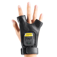 GS02 Industry-grade Mini Size 2D Ring Barcode Scanner Portable QR Code Wireless Wearable Glove Leather Scanner in Stock USB
