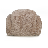 Fauteuil simple en polaire marron thé au lait, fauteuil d'appoint moderne et confortable pour la décoration de la chambre et du salon