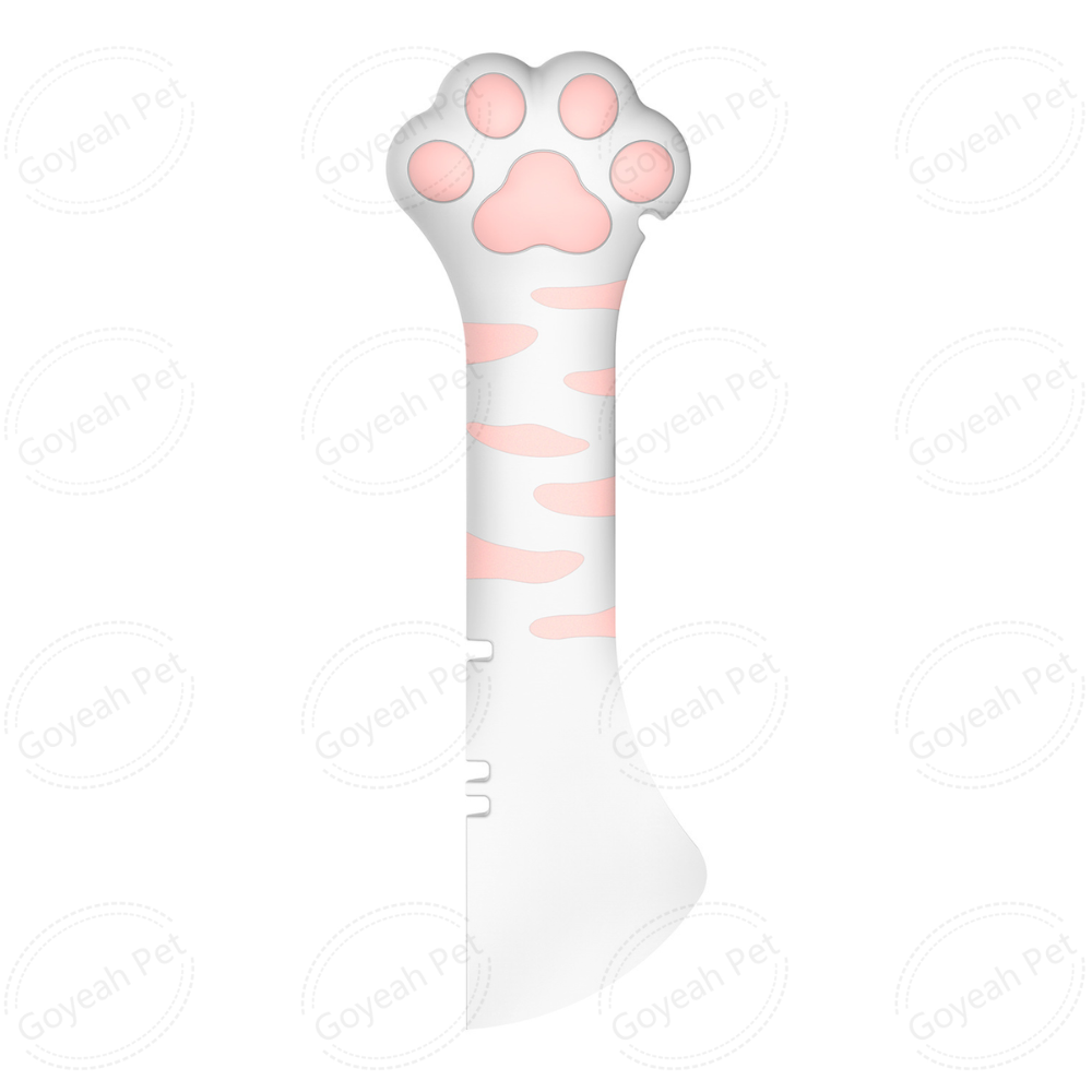 Pet Food Spatula: 13*4cm (White + Pink)