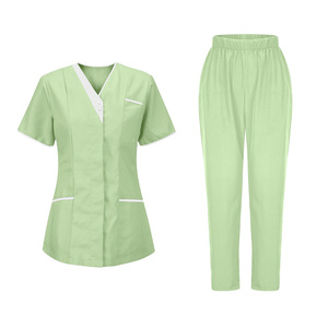Uniforme de Estilo Europeo y Americano con Cuello en V y Manga Corta para Salón de Belleza, Doctora, Enfermera, Cuidadora, Técnica - Product Image 6
