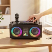 Speaker Bluetooth dengan Mikrofon Speaker Nirkabel Portabel Speaker Karaoke untuk Rumah/Pesta/Di Luar Ruangan WJ-A920