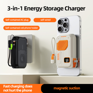 Monfonk tất cả trong một 10000mAh 20000mAh ngân hàng điện khép kín AC cắm từ hút LED hiển thị điện thoại thông minh ngân hàng điện - Product Image 3