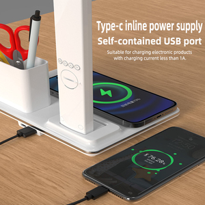 Innovative Multifunctional LED Desk <b>Lamp</b>: Touch, Calendar,15W Wireless <b>Charging</b>, Transparent Design-A Must-Have for Smart Living - Product Image 5