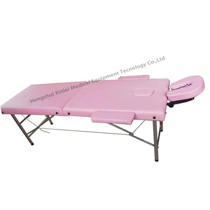 Tempat tidur tato lipat baja tahan karat, tempat tidur tato portabel ringan bahan baja tahan karat dapat disesuaikan untuk Salon kecantikan fisioterapi riasan permanen ruang tamu - Product Image 5