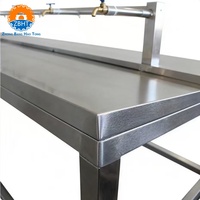 Table de lavage d'intestins double face pour abattoir, ligne de traitement de porcs, bovins, caprins, table de nettoyage de viscères et de tripes