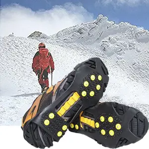 Antislip Schoenijs Sneeuwgrijpers, Over Schoenlaars Tractie Klamp Rubber Spikes Bergbeklimmen Antislipschoen