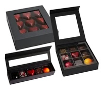 Boîte cadeau de luxe à fermeture magnétique avec compartiment séparateur, boîte d'emballage rigide en papier pour chocolat, biscuits, pain, aliments, logo personnalisé