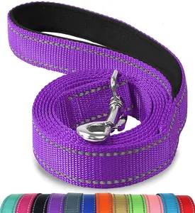 Reflective Dog Leash 6 FT/4 FT Padded Handle Nylon Dogs Leashes For Walking Training Lead For Large Medium Small Dogs