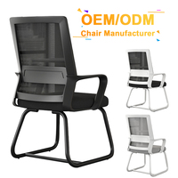 Promotion Chaise de bureau visiteur ergonomique à dossier haut en tissu maillé avec base à nœud personnalisable