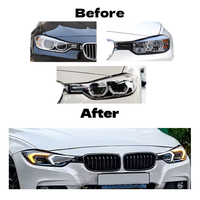 Phares LED pour BMW F30 Série 3 (2013-2018) – Style Ikon, double couleur, DRL modifiés, Plug and Play