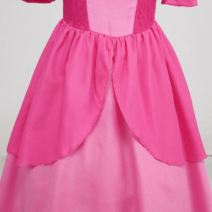 Peach Super Marios fantaisie princesse fille <span class=keywords><strong>carnaval</strong></span> Performance Cosplay enfants Halloween anniversaire pêche fête habiller tenue - Product Image 3