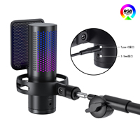Set Microfono a Condensatore Professionale per Computer con Braccio e Filtro, Cancellazione del Rumore, Portatile, Cardioide GM7S 20Hz-20kHz per Gaming