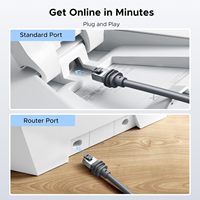 Câble personnalisé pour Starlink 50FT Standard Gen 3/Mini Cat6 RJ45 5Gbps 250MHz Haute Vitesse IP67 26AWG PVC Durable Gris pour Ordinateur Portable