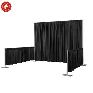 flame retardant fire resistant banjo drape panel backdrape for trade show event exhibition room divider NFPA701