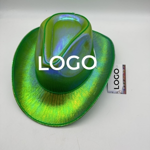 Sombrero de Vaquero Luminoso Hecho a Mano para Fiestas Rave y <span class=keywords><strong>Burning</strong></span> Man, Sombrero de Vaquero de Lujo con Cable EL, Gran Venta - Product Image 1