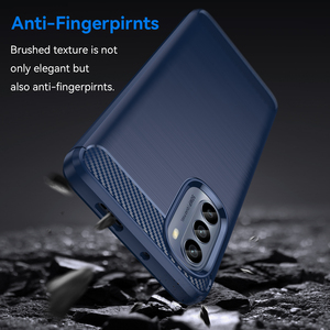 Patrón de fibra de carbono elegante cepillado mate TPU silicona resistente parachoques trasero funda de teléfono para Motorola Moto <span class=keywords><strong>G62</strong></span> <span class=keywords><strong>5G</strong></span> - Product Image 3
