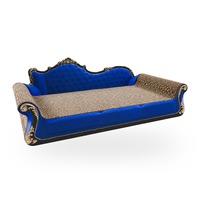 Lit-griffoir élégant en carton pour chat, type chaise longue, avec dossier artistique, pour chats d'intérieur, vente en gros, direct usine