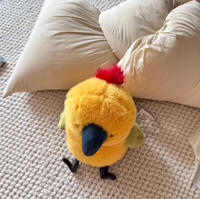 Jouet en peluche perroquet miniature mignon, oiseau jaune en peluche, échantillon gratuit
