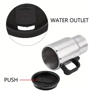 Car Kettle Stainless Steel Kettle Travel Thermoses Heating Water Bottle Heating Cup