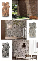 Vente en gros d'usine - Panneaux muraux en pierre 3D en PU imitation brique - Revêtement mural en pierre souple en PU pour mur extérieur - Imperméable