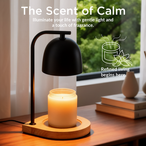 2026 Nuevo Producto respetuoso con el medio ambiente lámpara calentadora sin llama decoración del hogar altura ajustable logotipo personalizado lámpara calentadora de velas de madera - Product Image 2