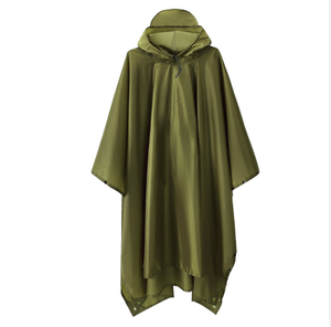 HPR0203 Poncho Impermeable de Poliéster Ripstop de Alta Calidad con Revestimiento de PU, Bolsillo en el Pecho y Capucha con Cordón Ajustable - Product Image 2