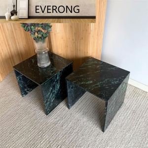 Table basse triangulaire en marbre vert clair Verde Alpi, mobilier moderne, table <span class=keywords><strong>d</strong></span>'appoint pour canapé, populaire - Product Image 2