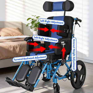 Fauteuil roulant manuel en alliage d'aluminium à prix avantageux pour enfants et adultes de 4 à 12 ans, handicapés, atteints de paralysie cérébrale - Product Image 2